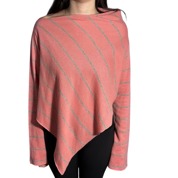 BCBGMaxAzria Sweaters - BCBG Max Azria pink poncho sweater cashmere silk women’s medium-large
